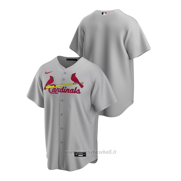 Maglia Baseball Uomo St. Louis Cardinals Replica Road Grigio
